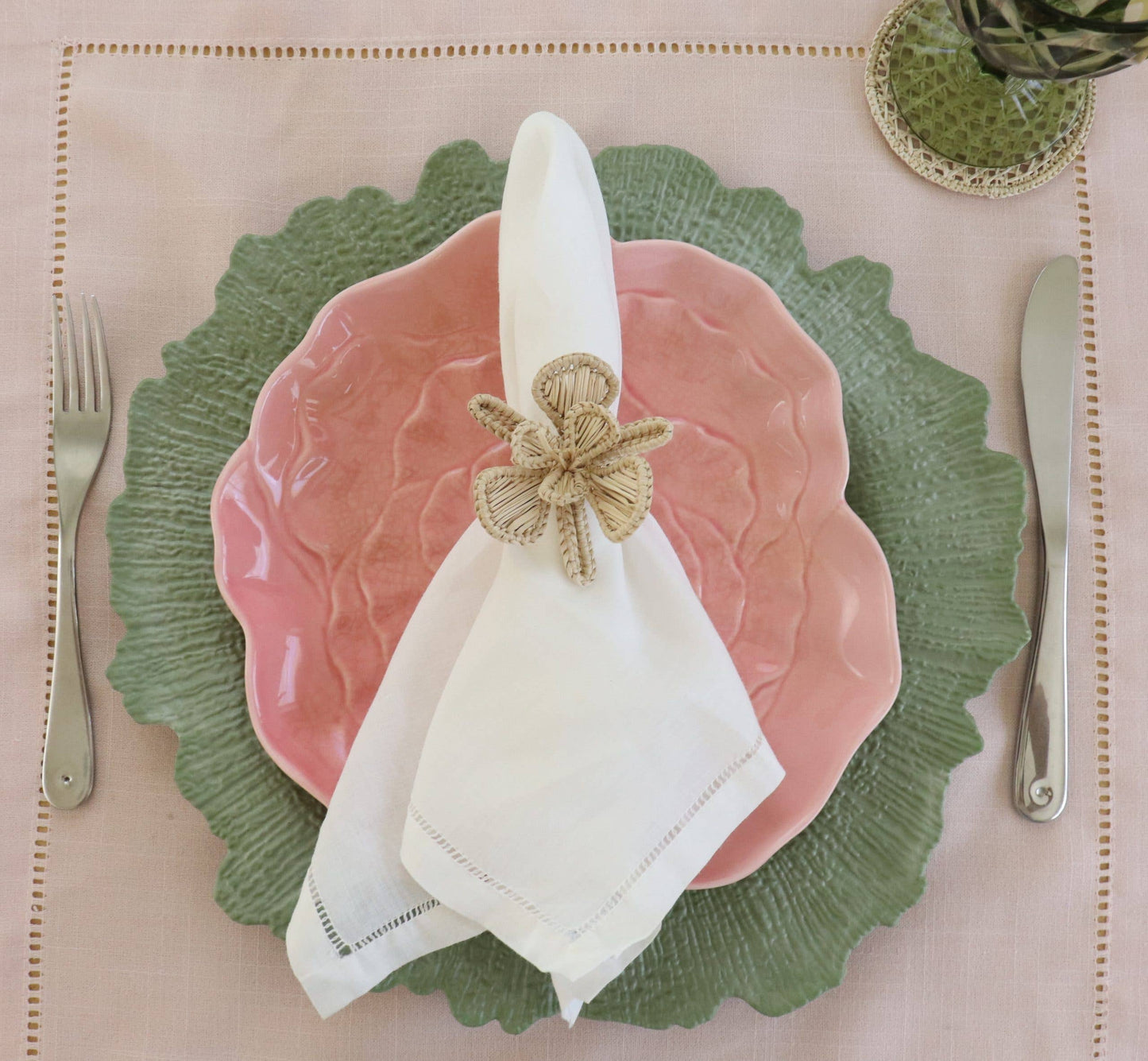 Set of 4 Orchid Napkin Rings