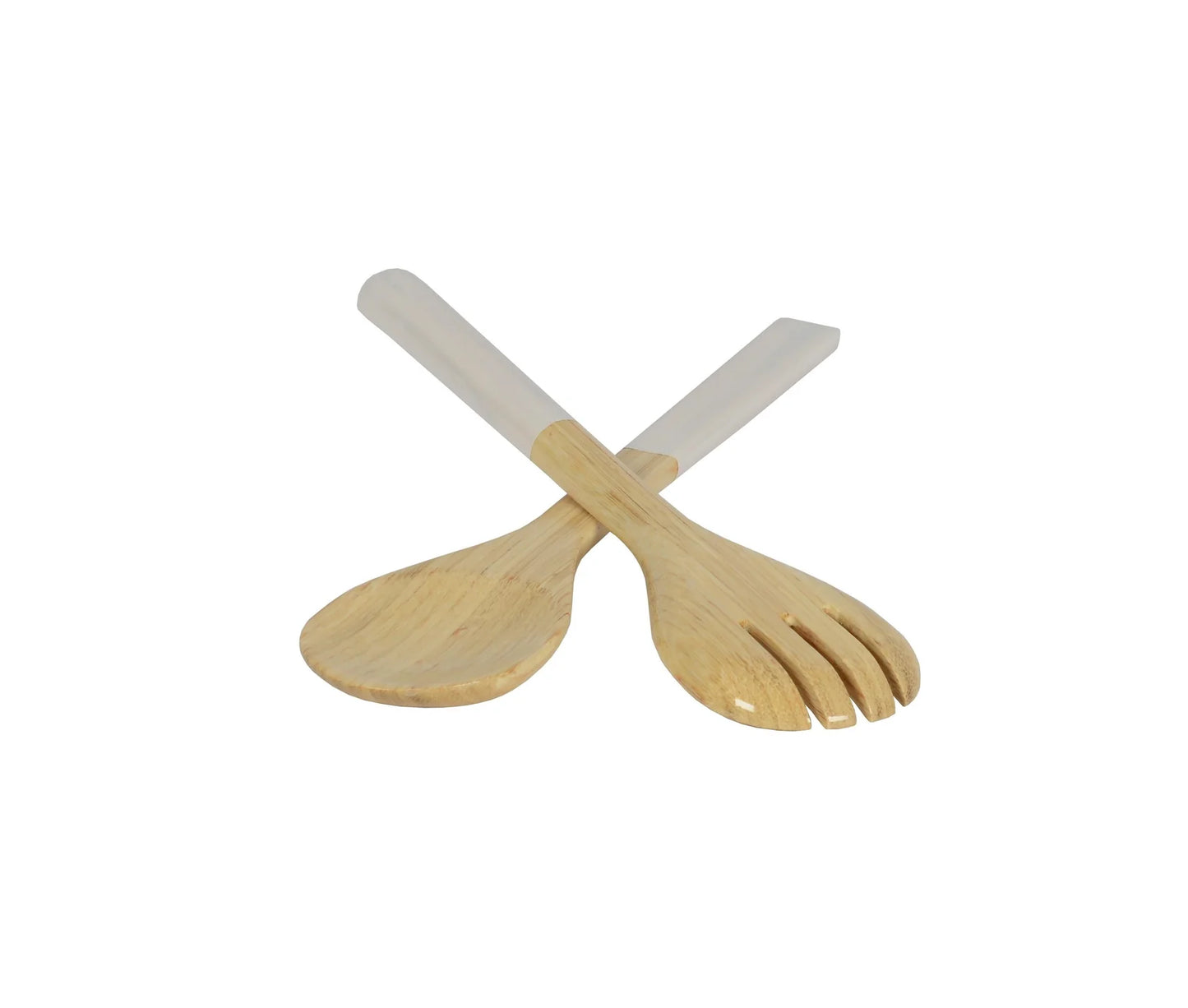 Small Salad Server Set, White