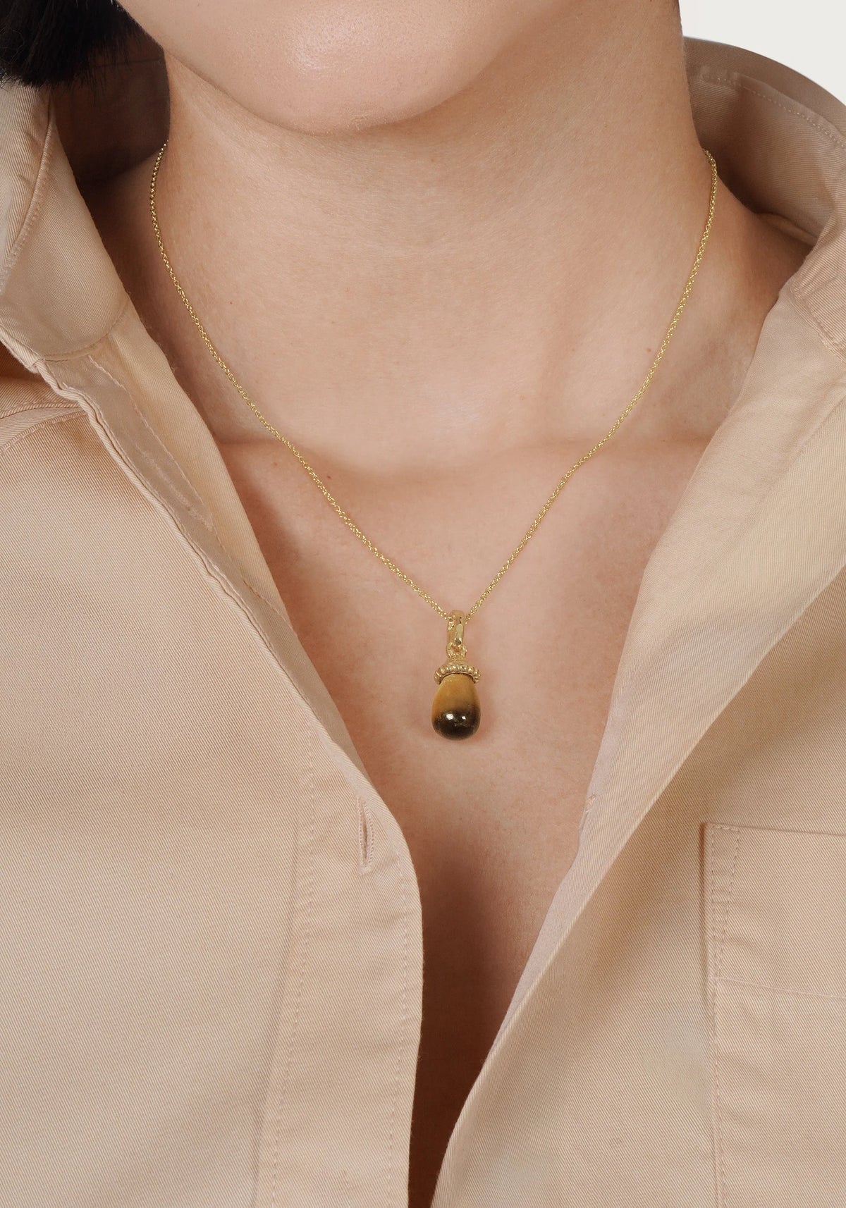 Forza Stone Drop Charm | Tiger's Eye