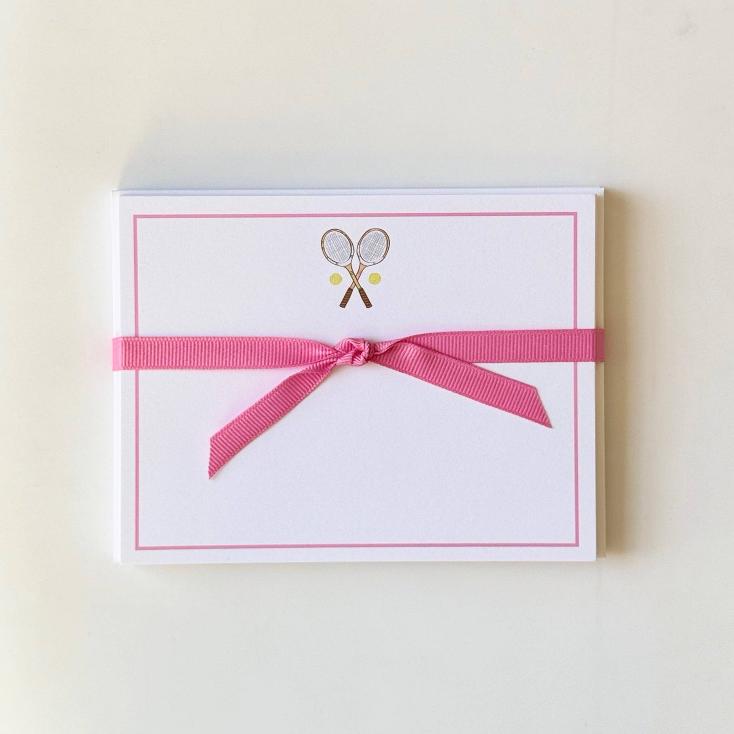 Crossed Tennis Rackets 26 - Flat Note Cards
