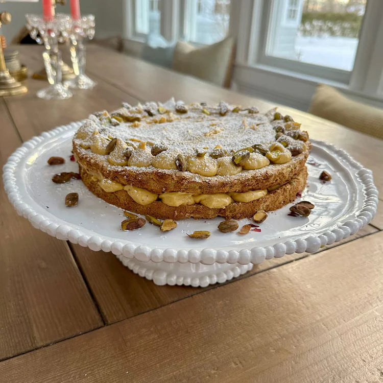 Alegria Pedestal Cake Plate (White)