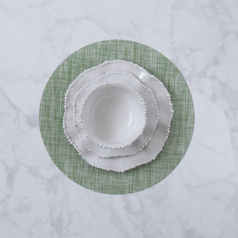 Round Woven Placemats Set of 4 (Green)