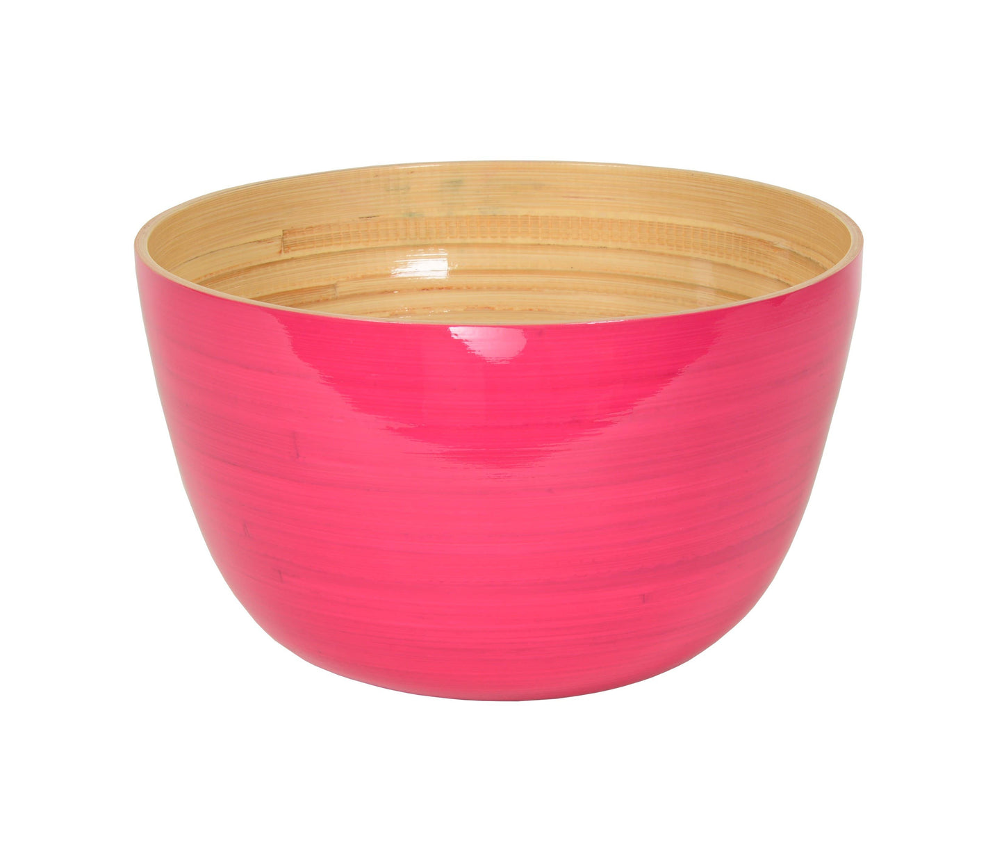 Bamboo Mixing Bowl, Fuchsia