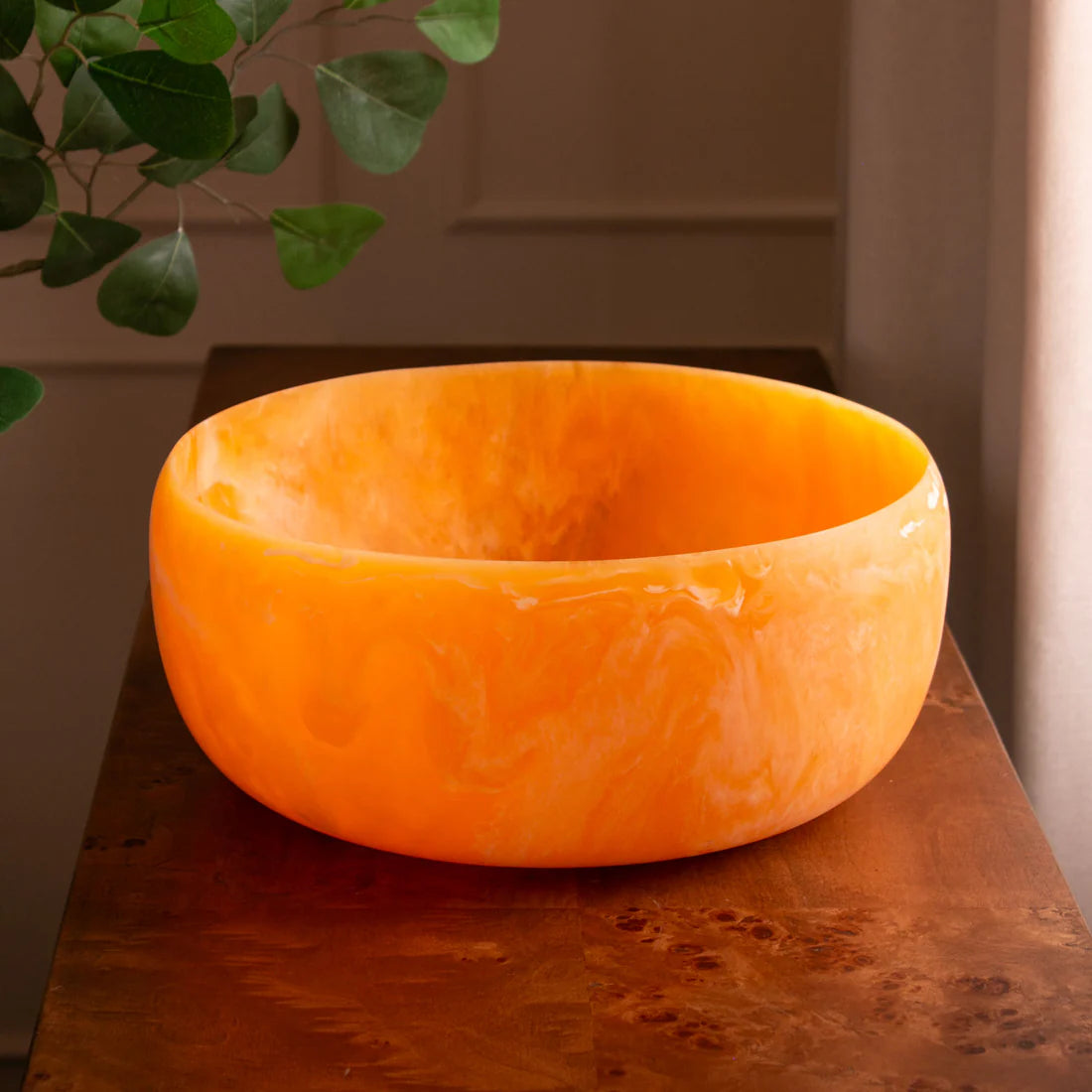 RESIN Sorbet Large Round Bowl | Tangerine