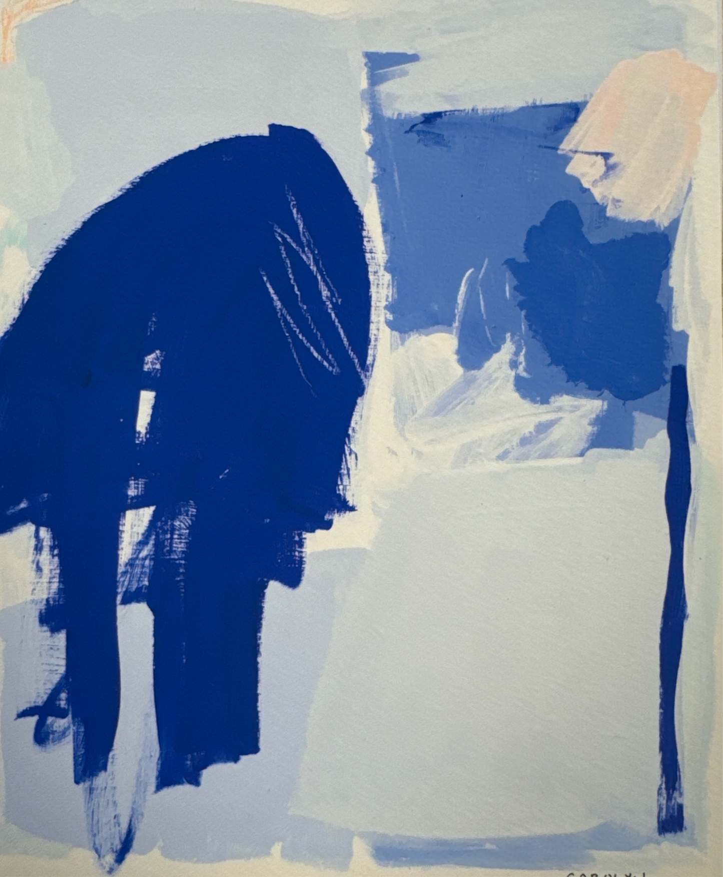 Santori Blue Domes Original Art Print