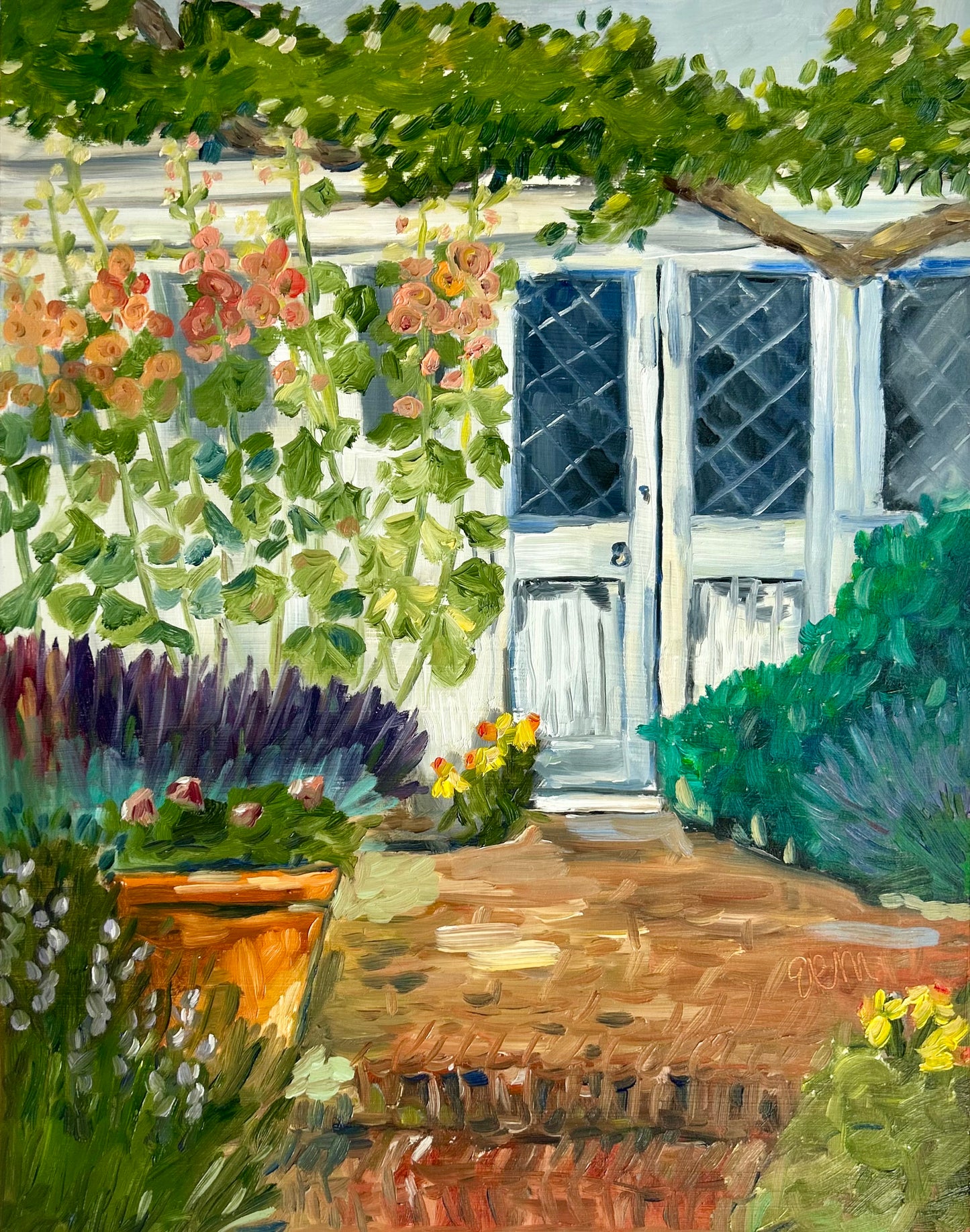 Hollyhocks