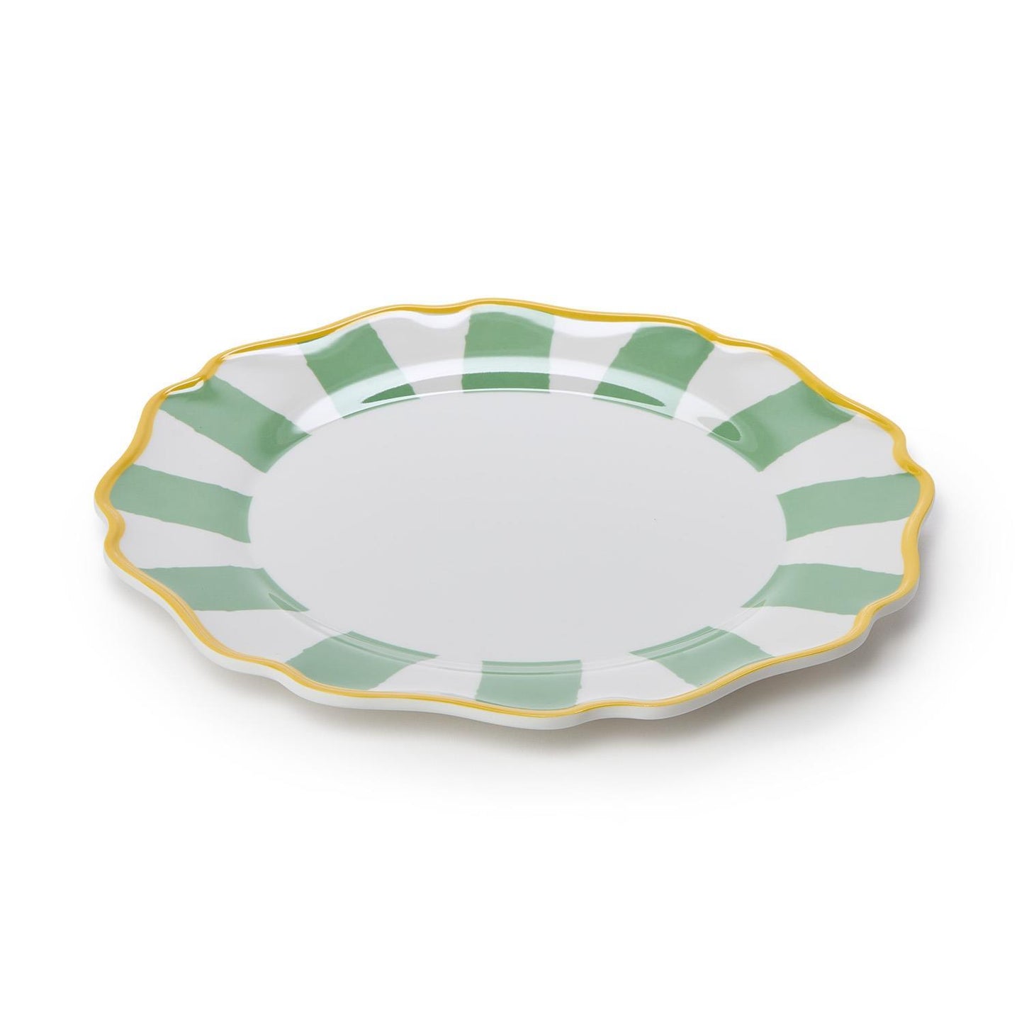 Green Striped Dinner Plates