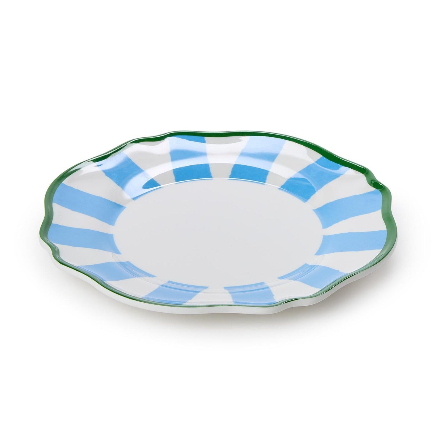 Blue Striped Salad/Dessert Plate