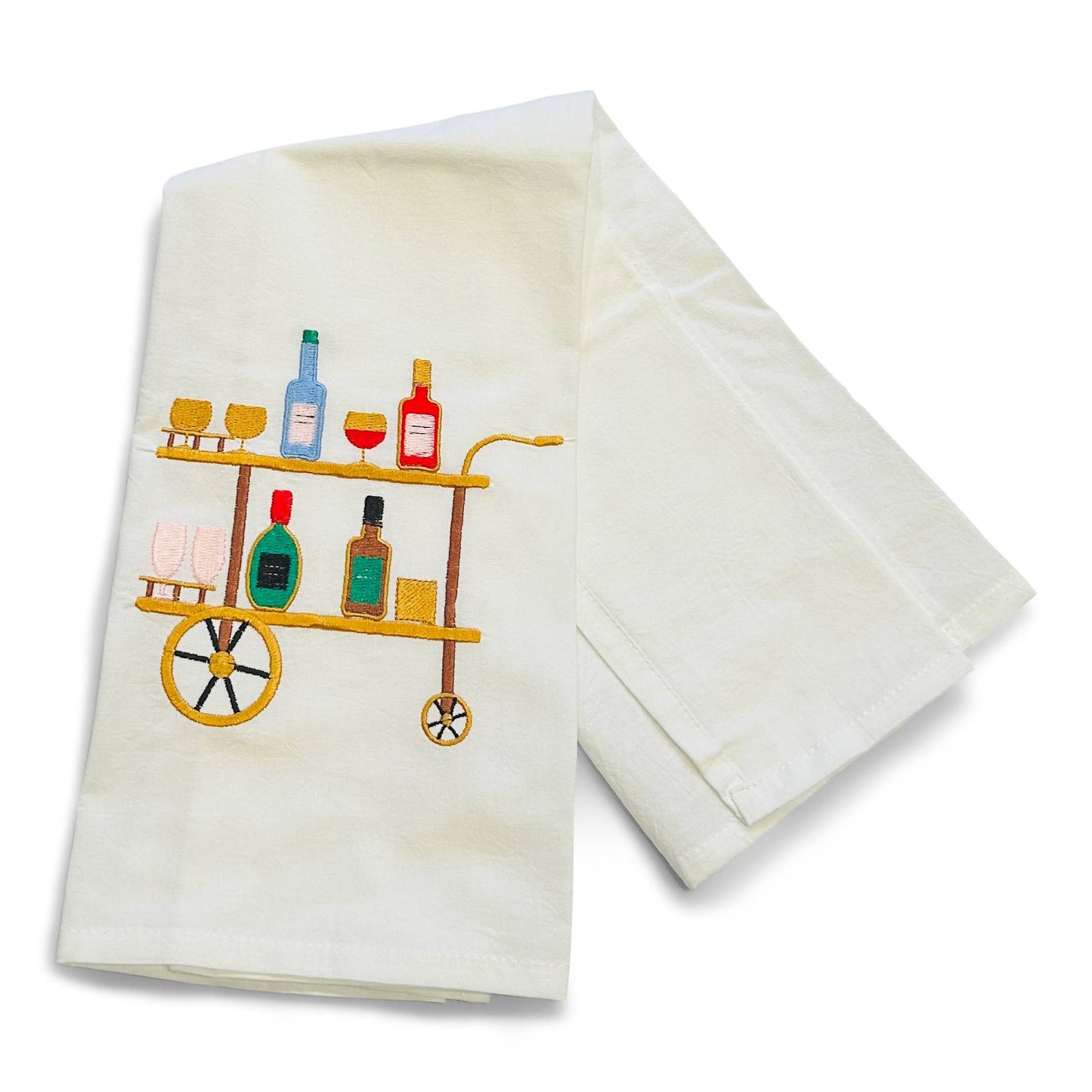 Embroidered Bar Cart Cotton Towel