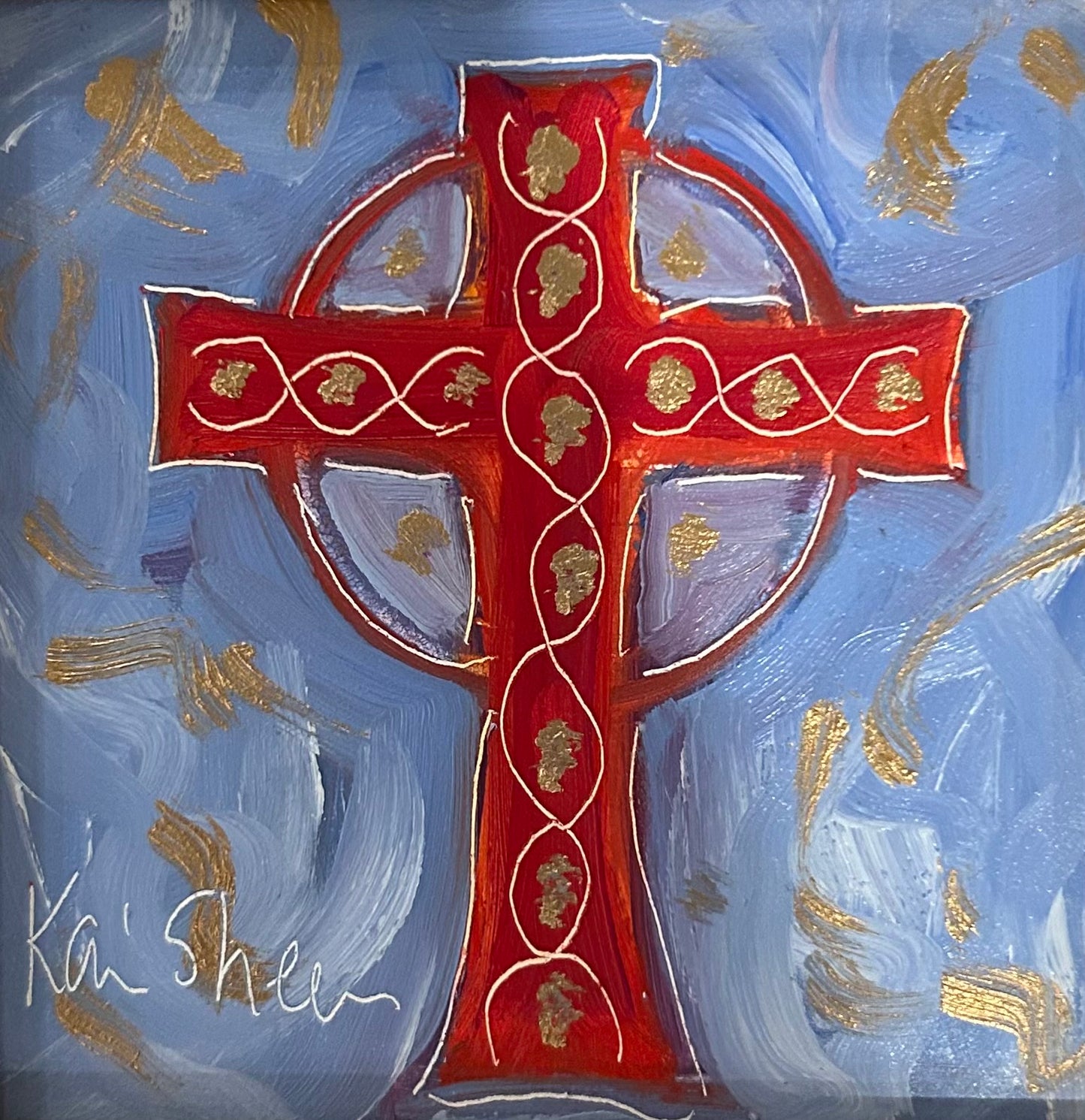 Red and Gold Cross