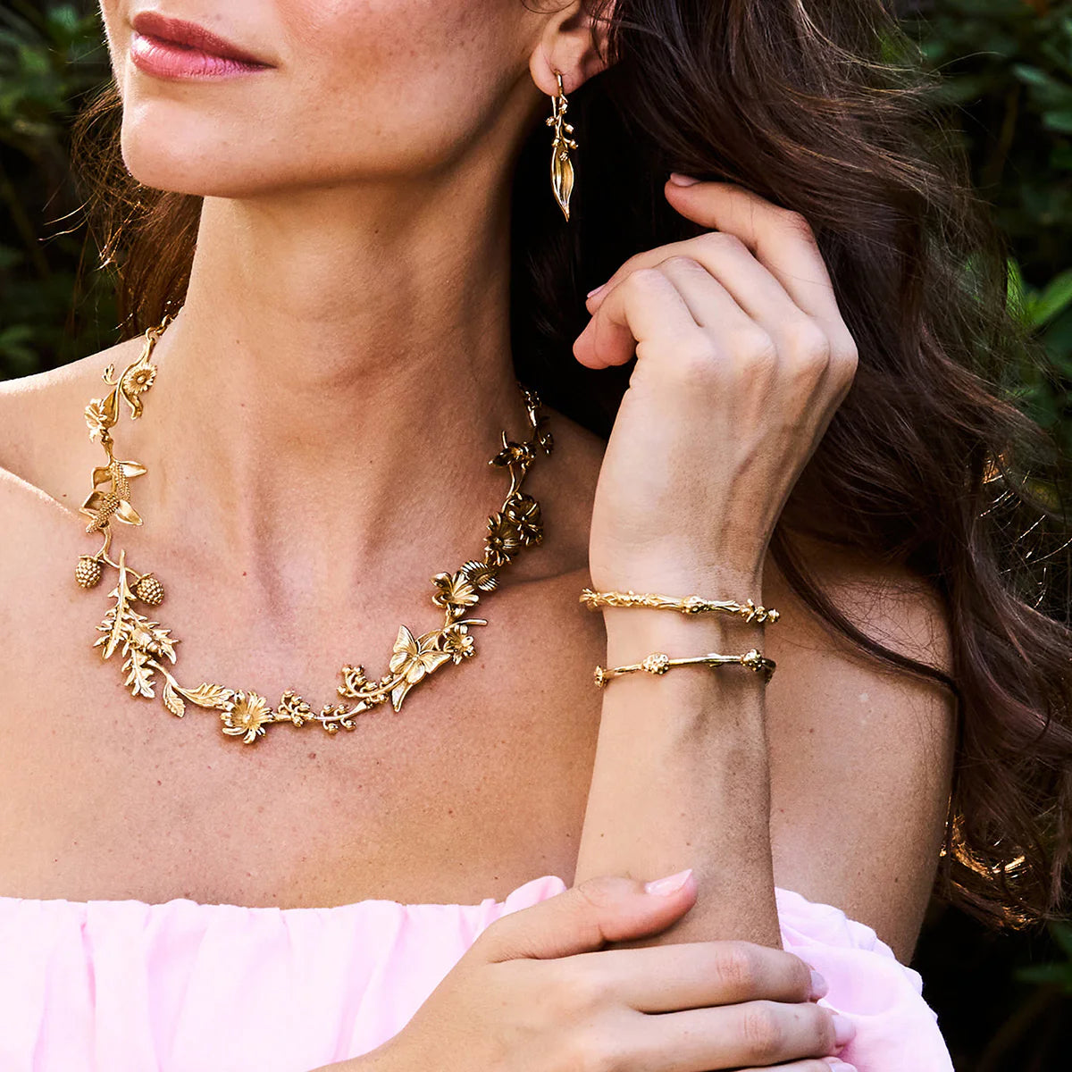Meadow Ladybug Petite Cuff Bracelet