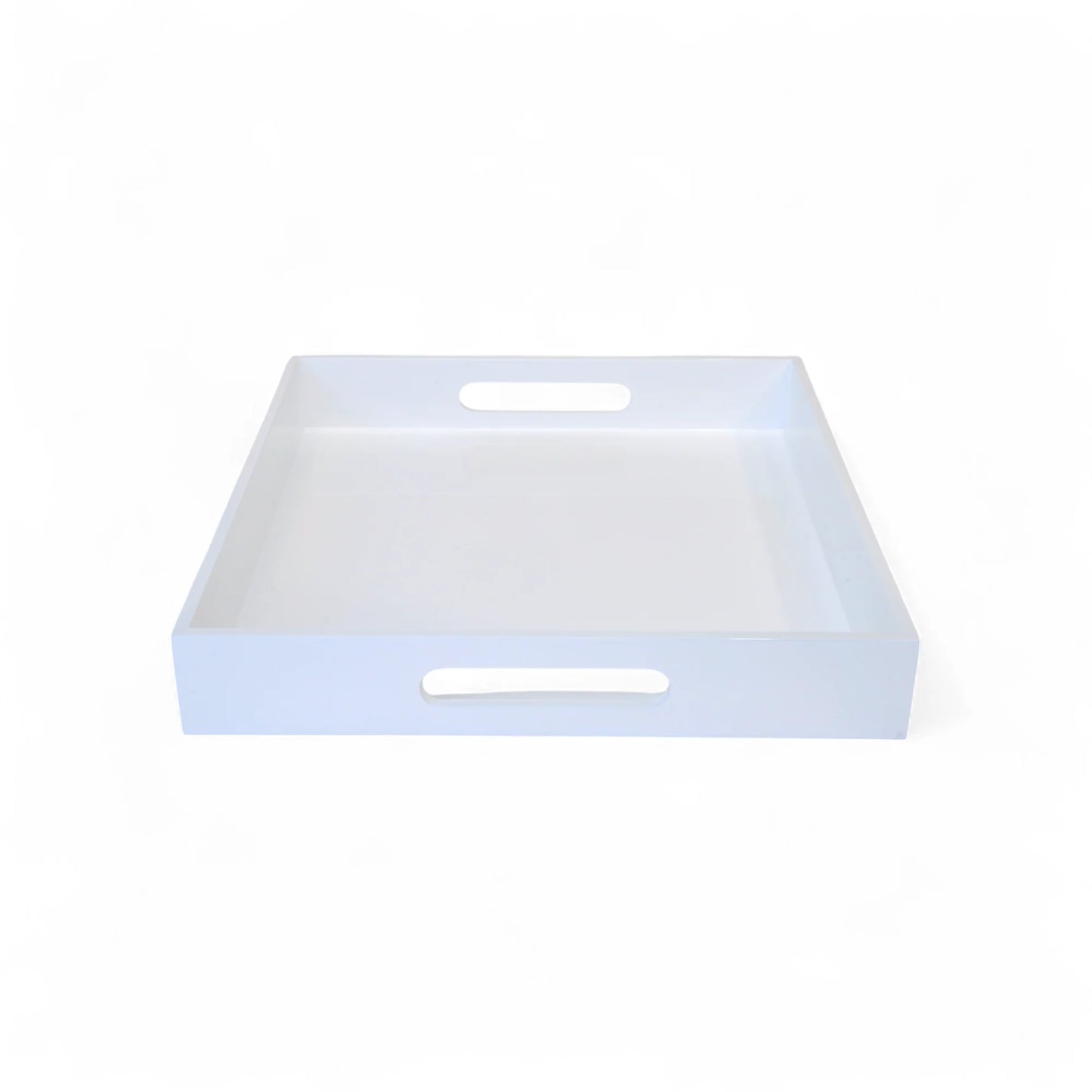 Large Square Serving Tray, White