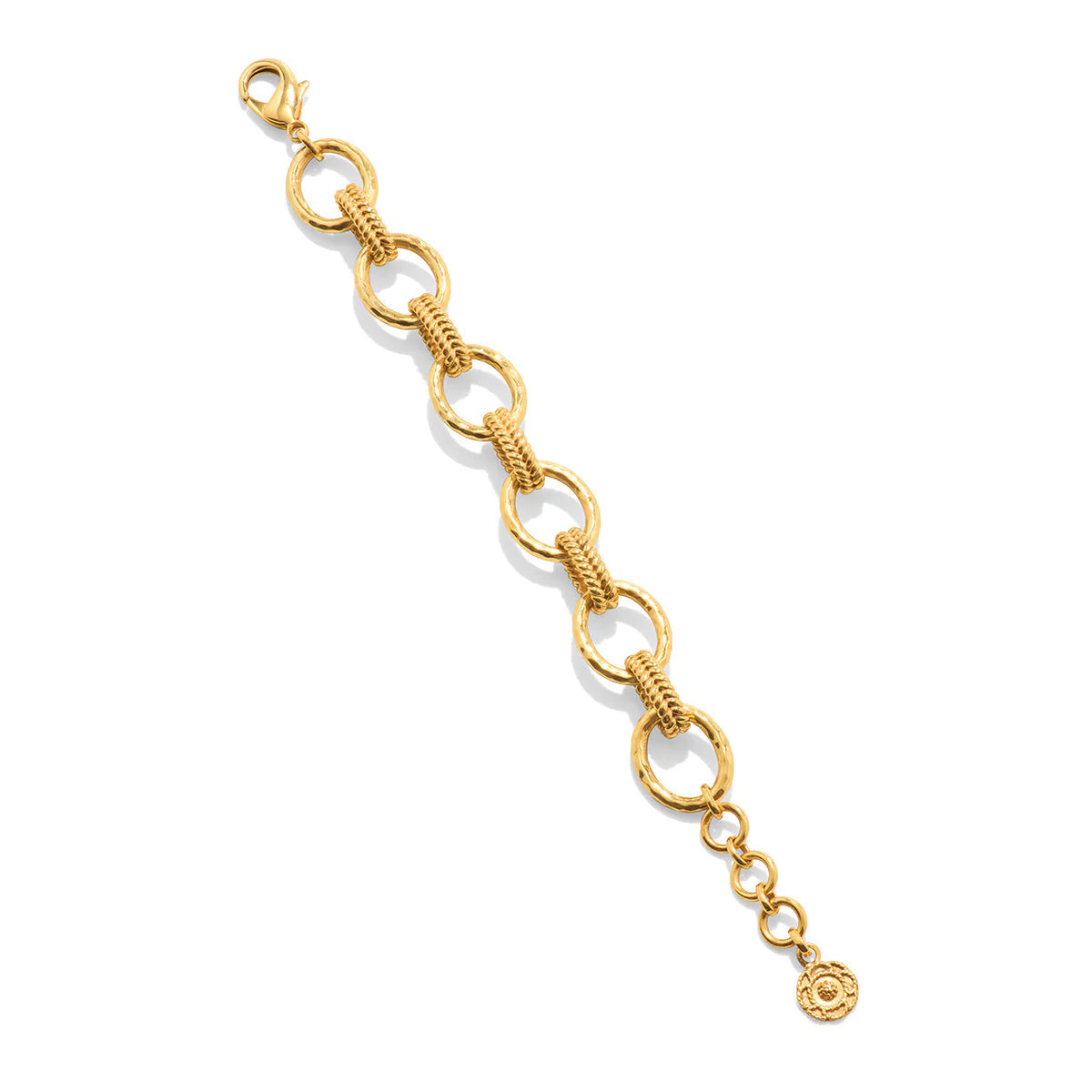Cleopatra Regal Link Bracelet, 7" + 1.5" - Gold
