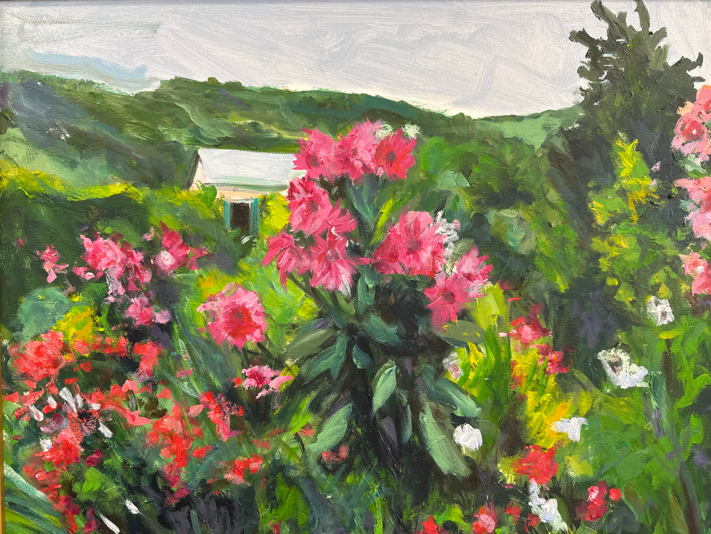 Monet’s House with Pink Flowers