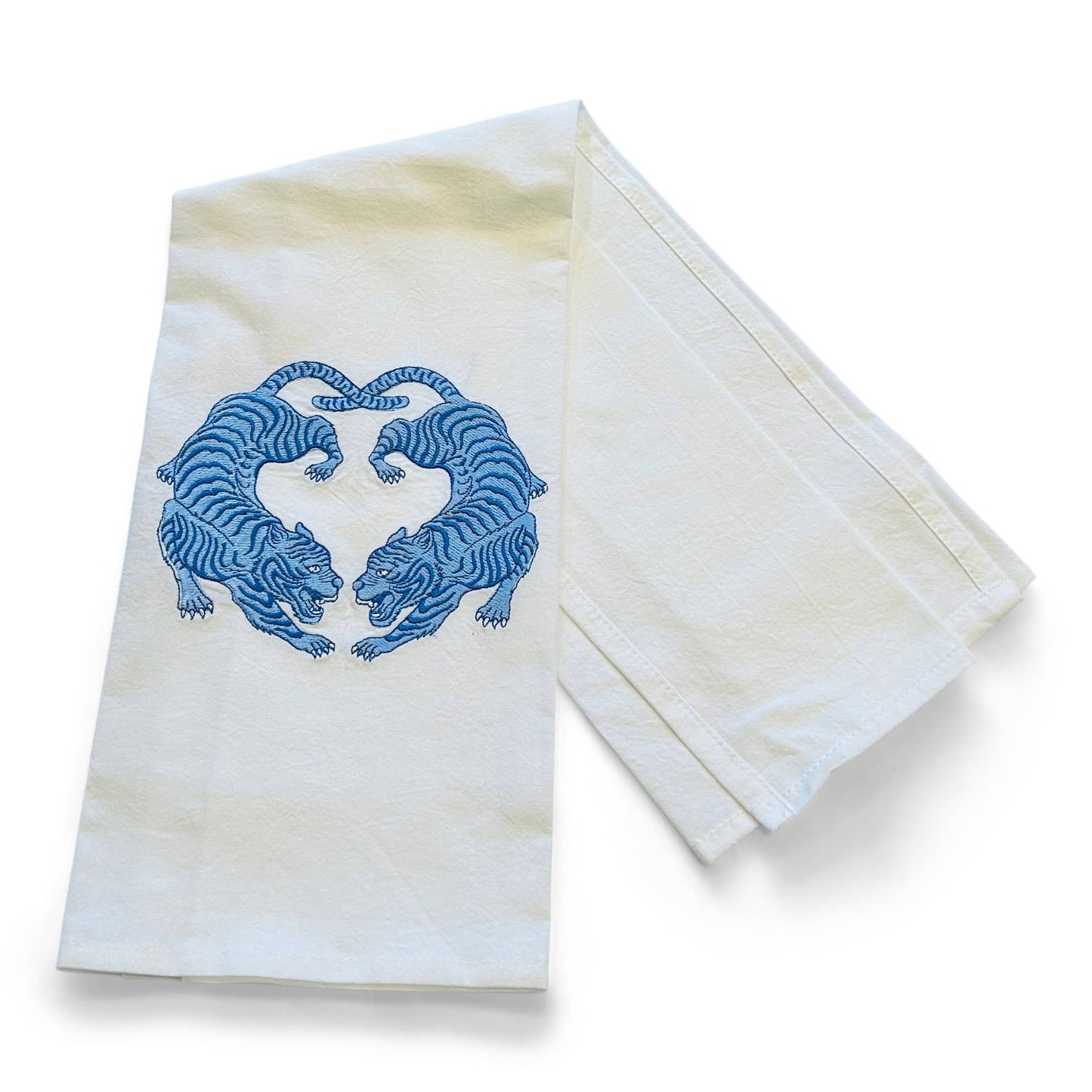 Chinoiserie Tigers Cotton Towel