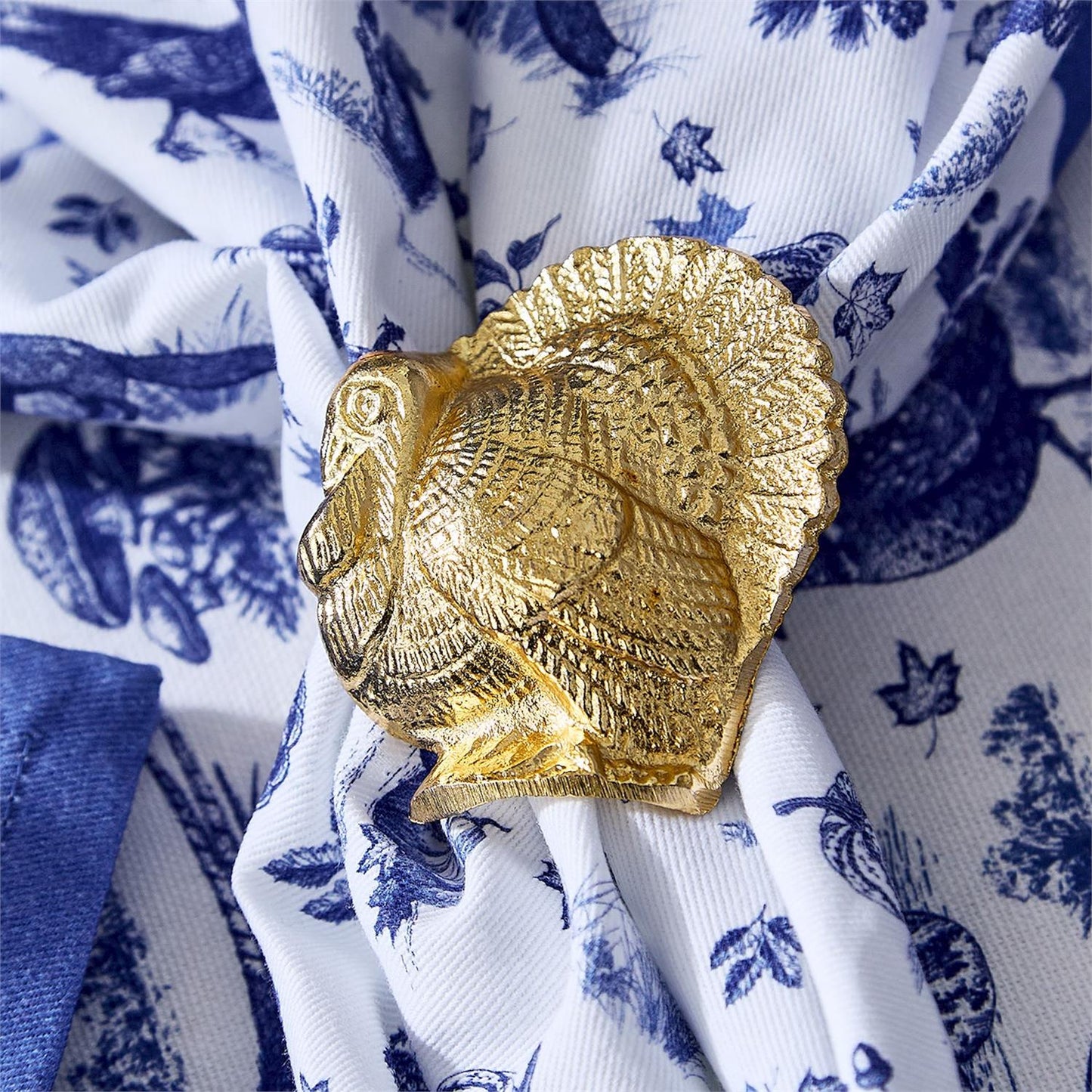 Golden Turkey Napkin Ring