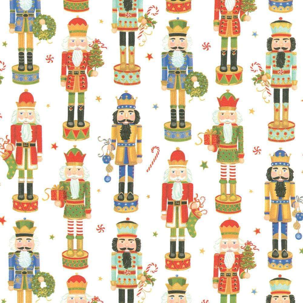 Nutcracker Christmas White Roll Wrap