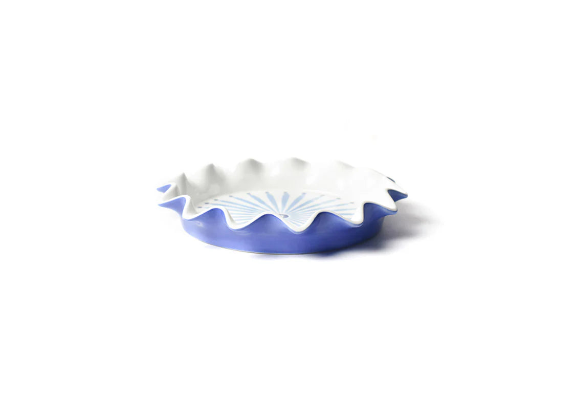 Iris Blue Burst Ruffle 8" Pie Dish