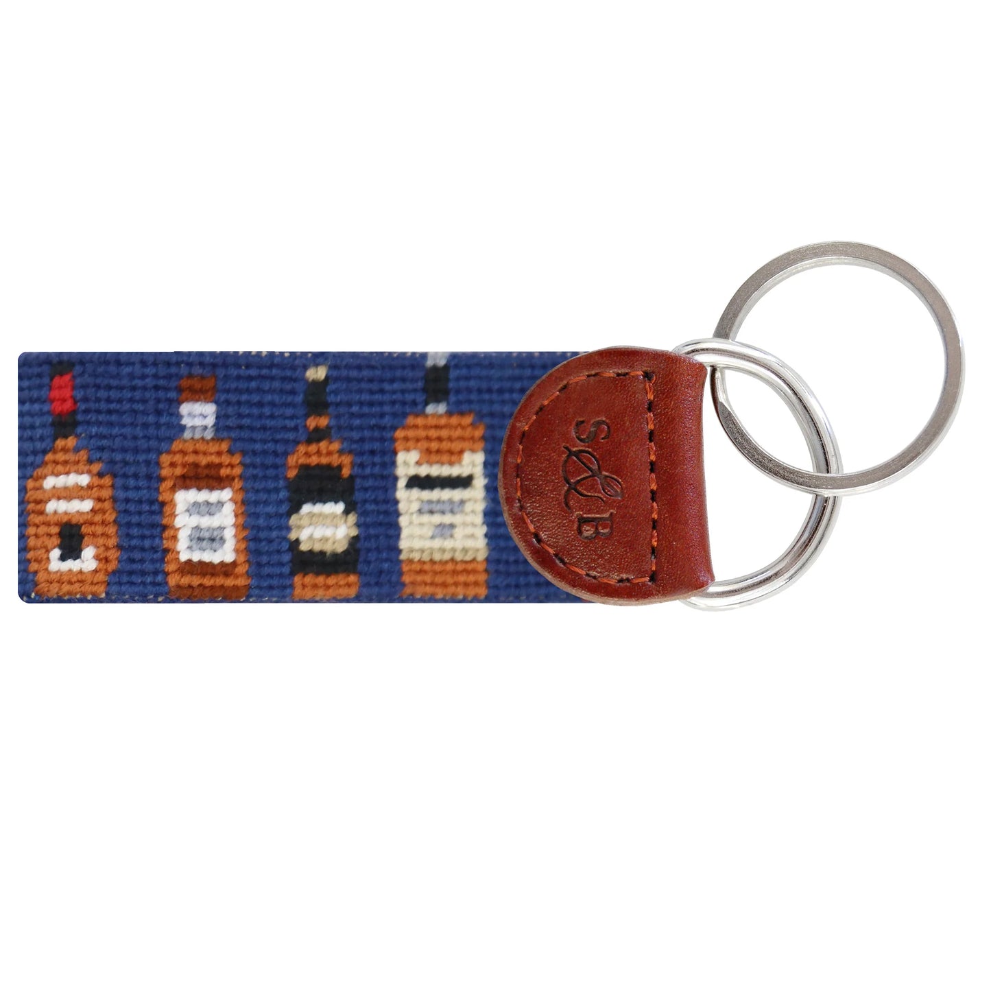 Bourbon Bottles Key Fob (Classic Navy)