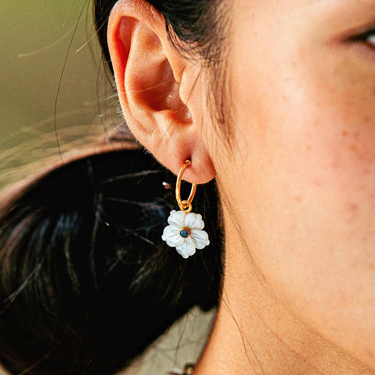 Mermaid Garden Hoop Earrings