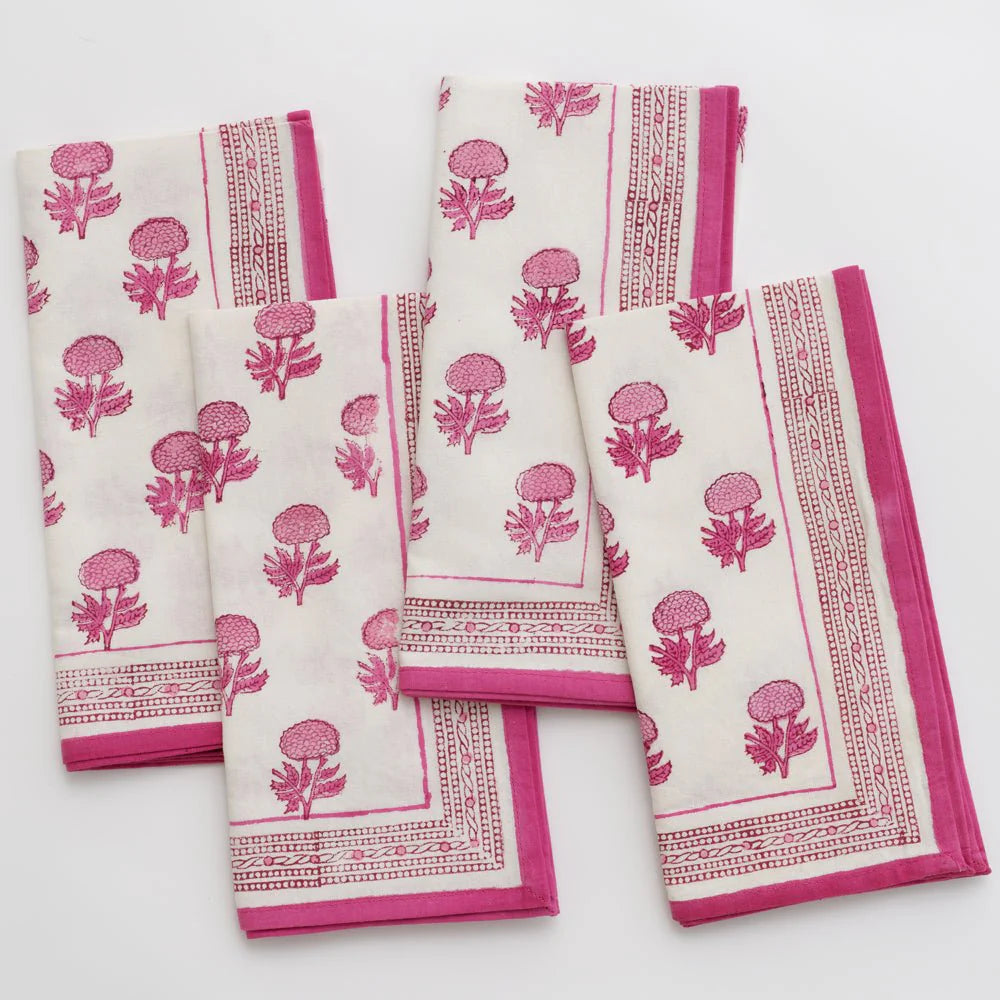 Rose Wine Napkin: Set of 4