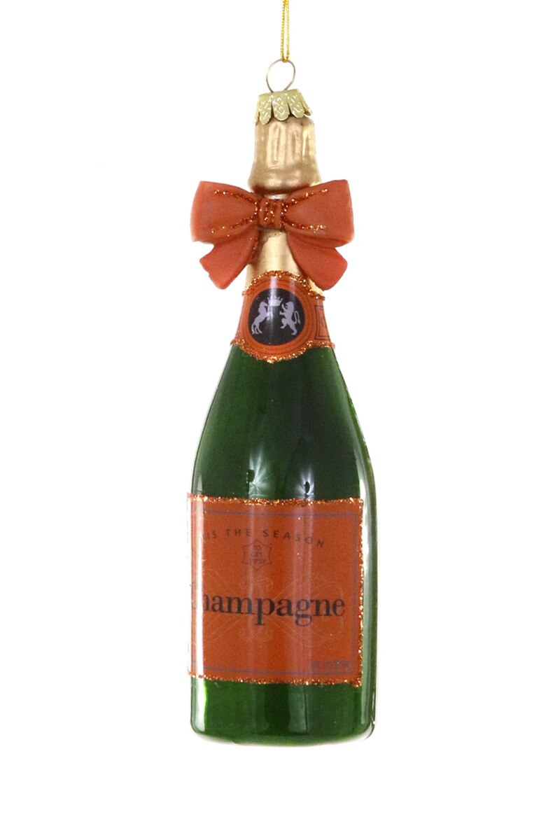 CHAMPAGNE WITH BOW ORNAMENT - ORANGE