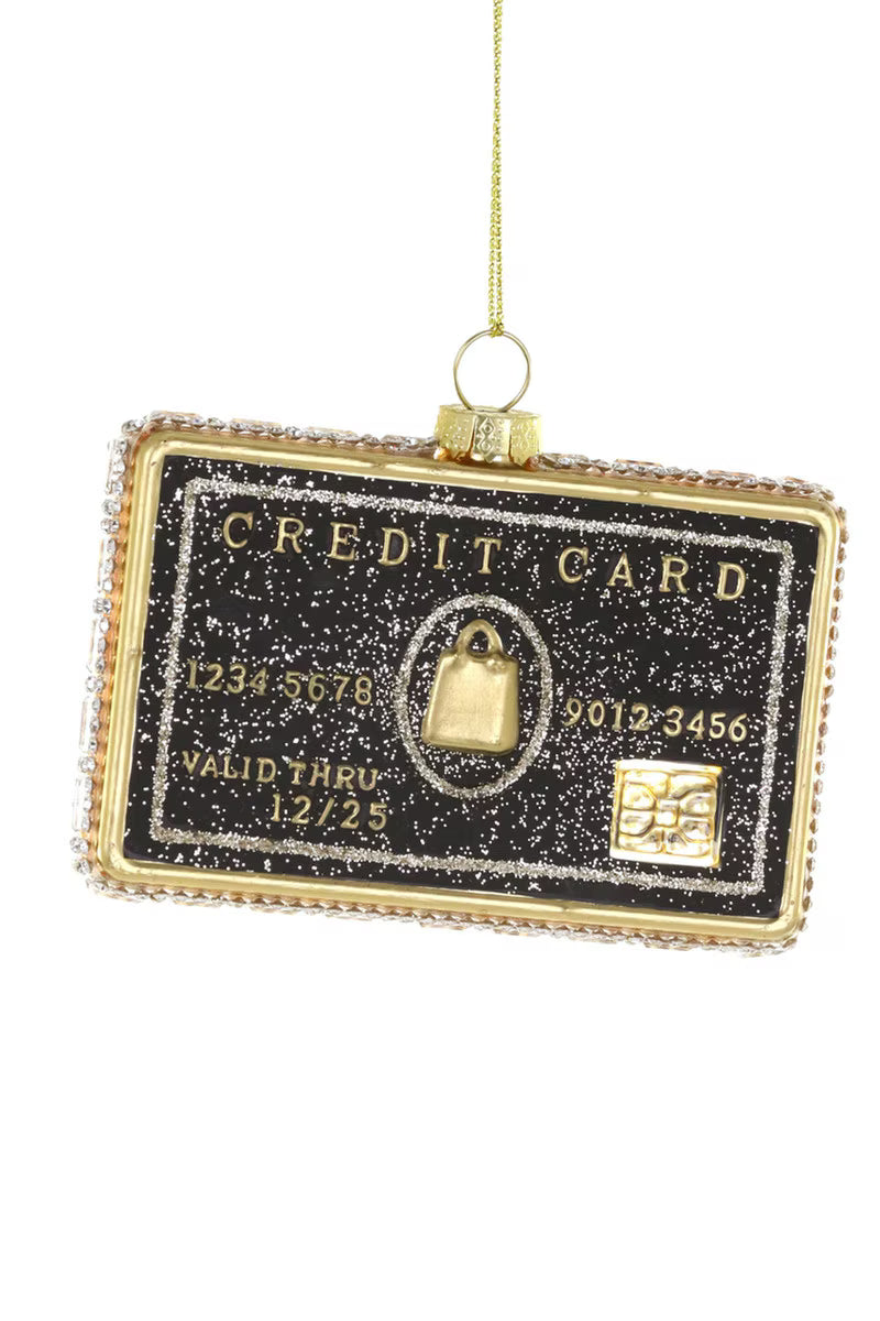 BLACK CREDIT CARD ORNAMENT
