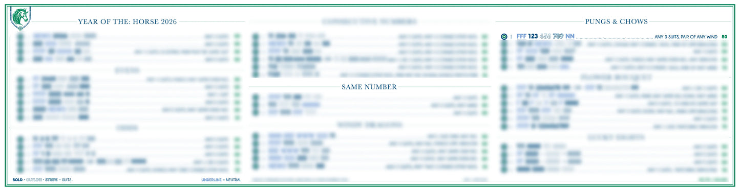International Mahjong Card 2026