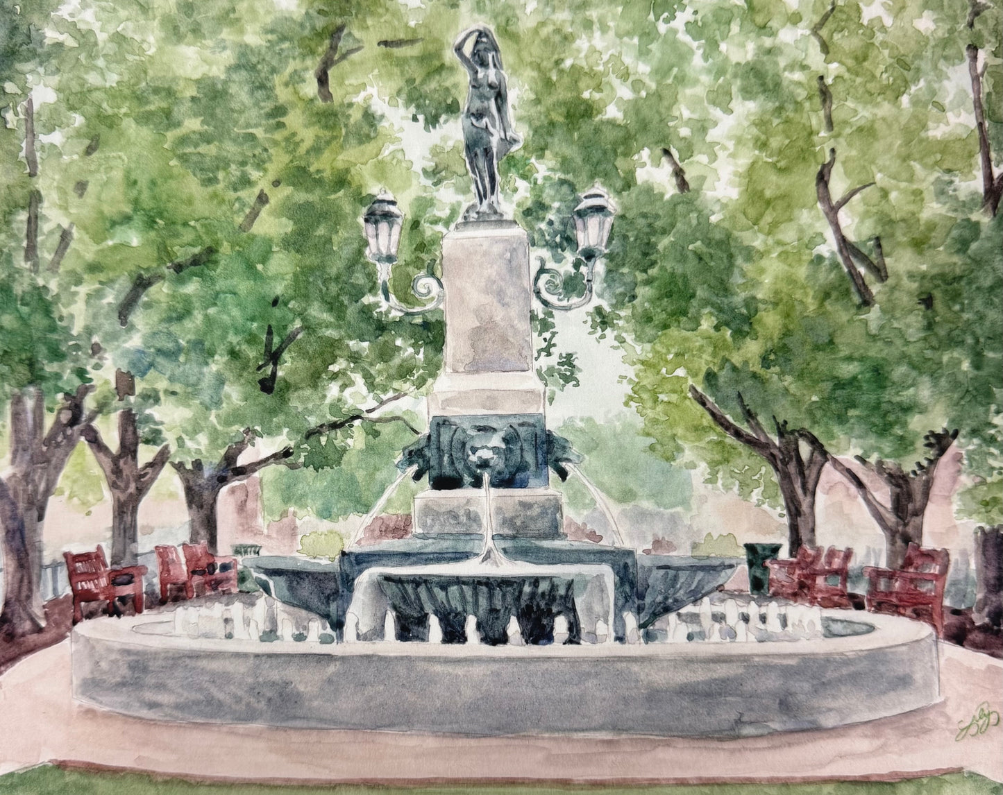 Hyde Park Square Print
