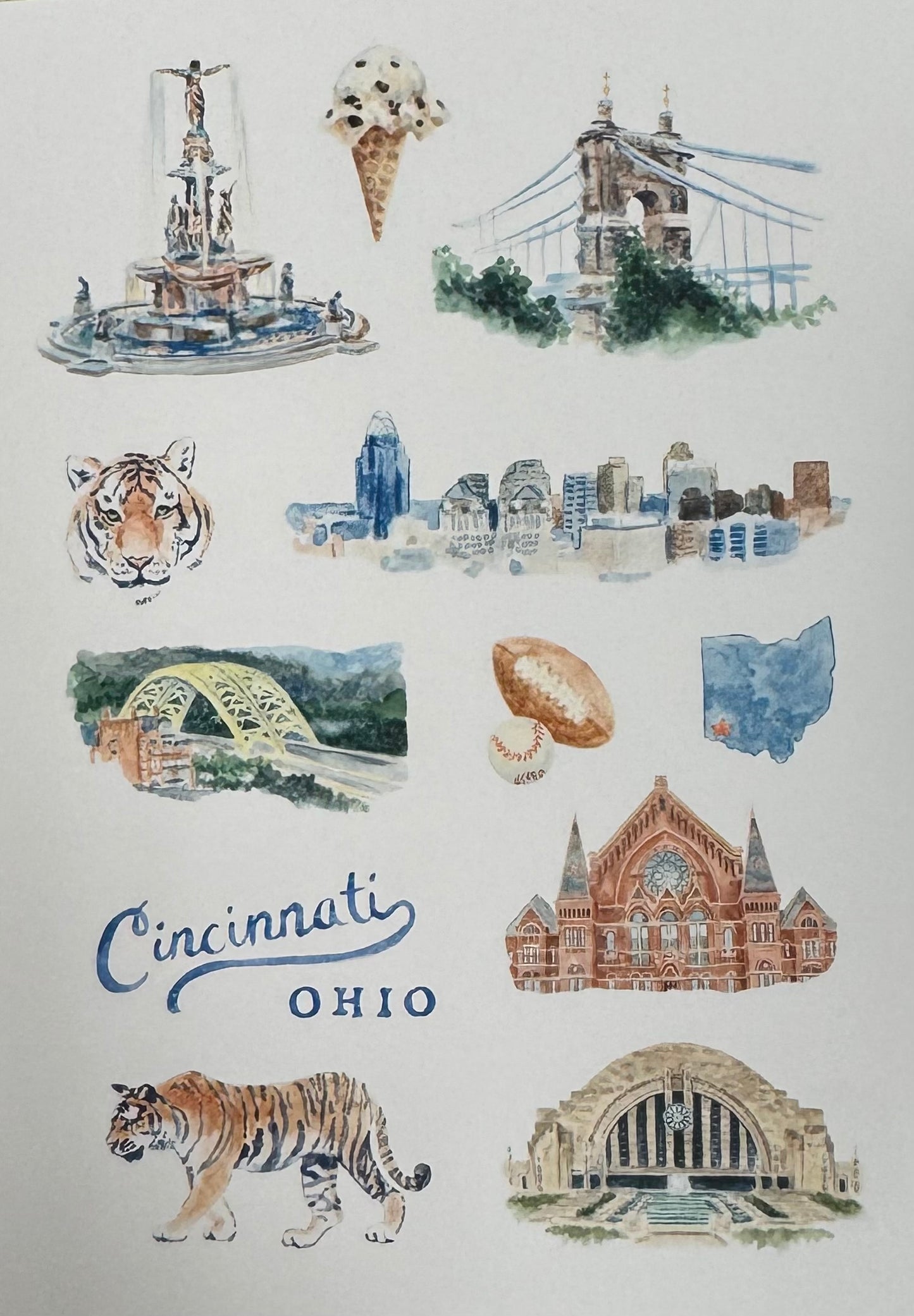 Cincinnati Scenes Card
