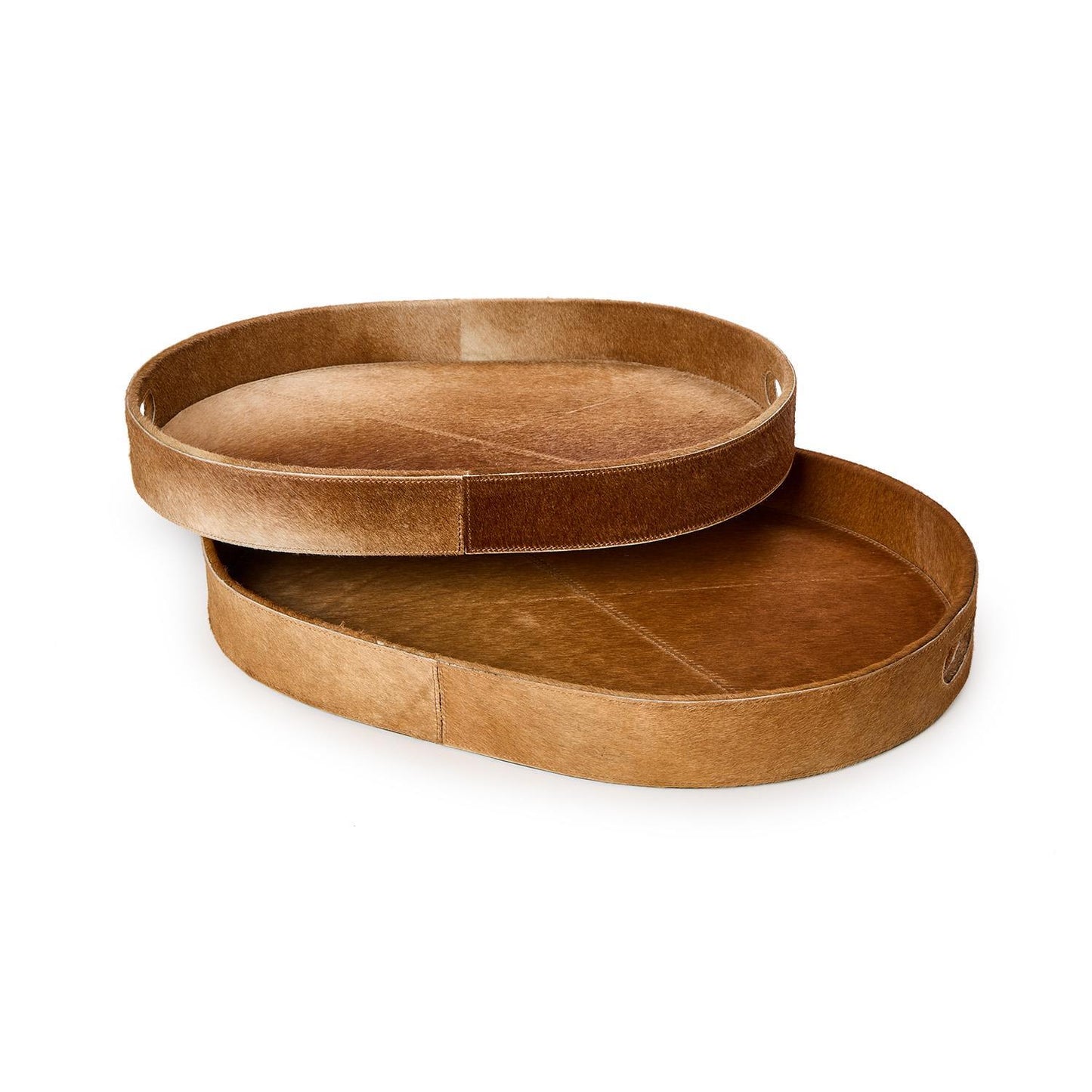Brown Cowhide Trays, 2 Sizes