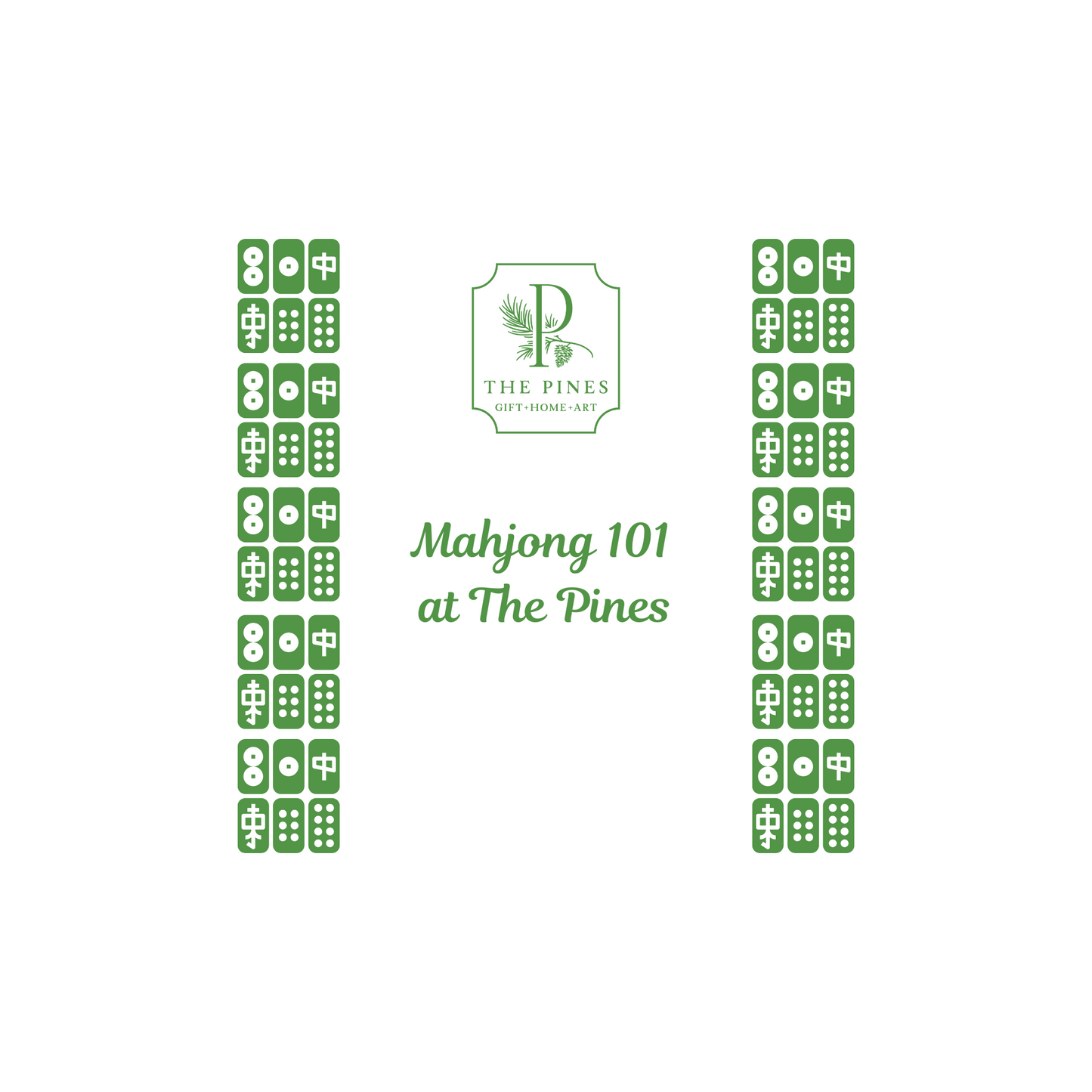 Mahjong 101 Class December 10 6:00-8:30 PM
