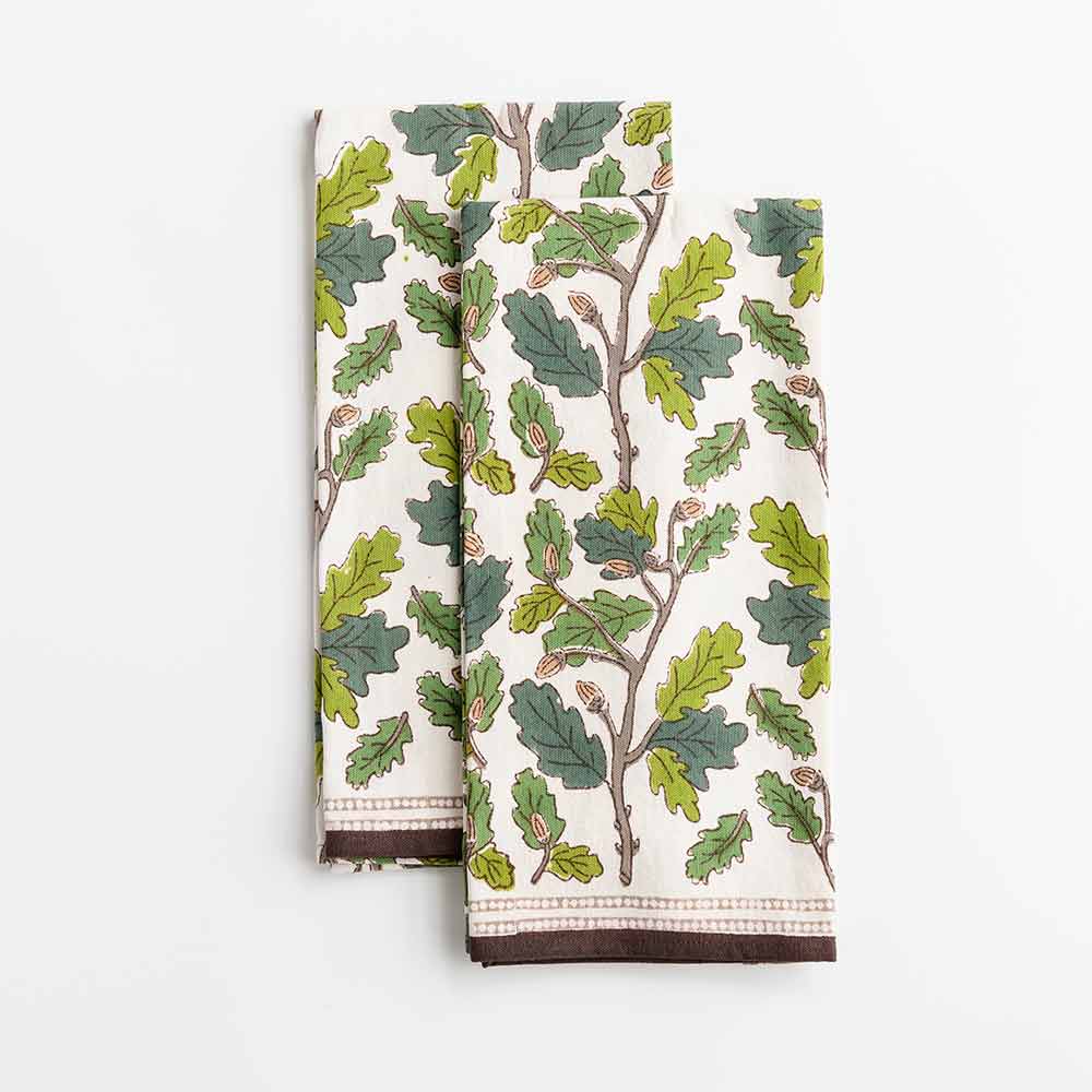 Maple & Acorn Tea Towel