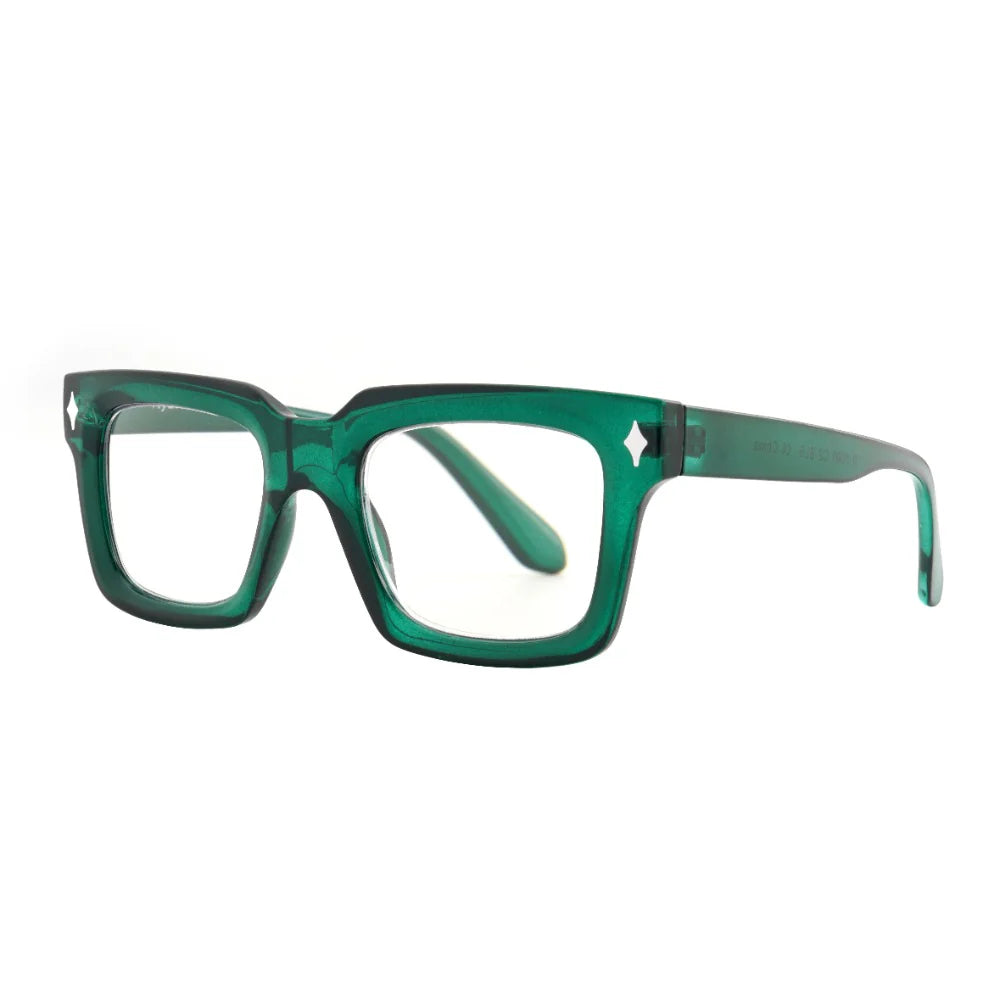 Maren | Transparent Green | Blue Light