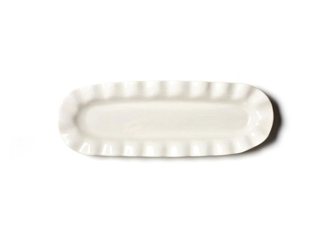 Signature White Ruffle 16" Skinny Tray