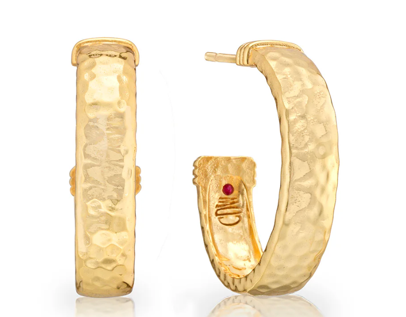 Cleopatra Classic Medium Hoop Earrings - Gold