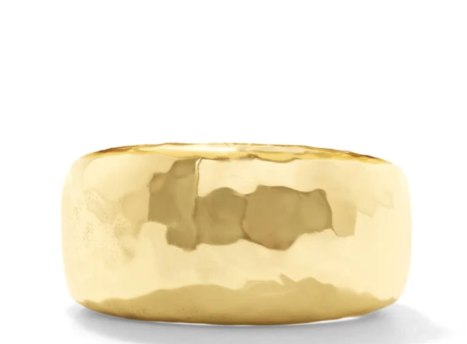 Cleopatra Ring Band - Hammered Gold