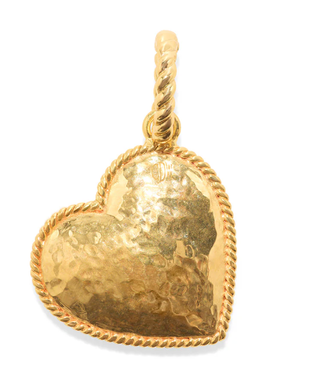 Gold Love Pendant in Hammered Gold