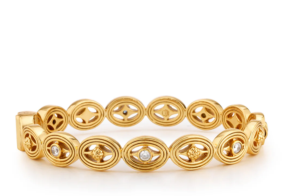 Monique Hinged Bangle Clear CZ