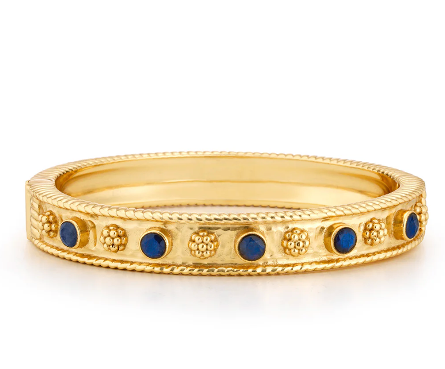 Berry Gem Classic Hinged Bangle Blue