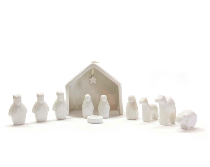 11 Pc Miniature Nativity Set in Gift Box