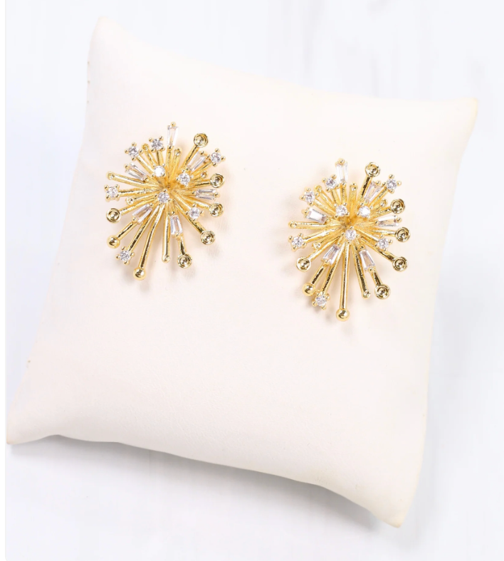 Starburst Crystal Stud Earrings