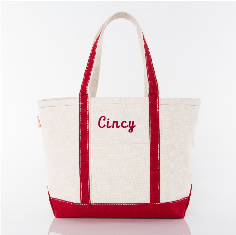 Classic Boat Tote, Cincy - Red