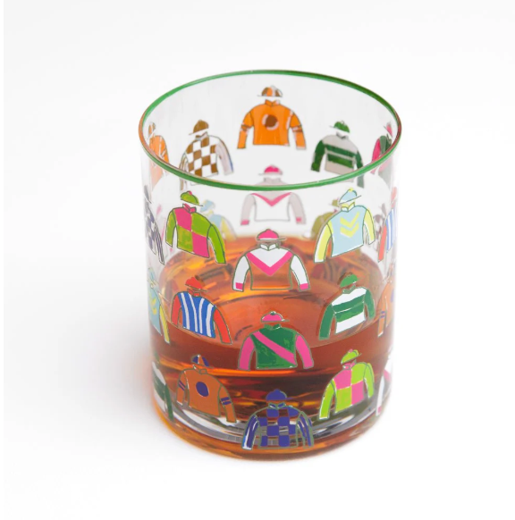 Jockey Silk Low Ball Glass