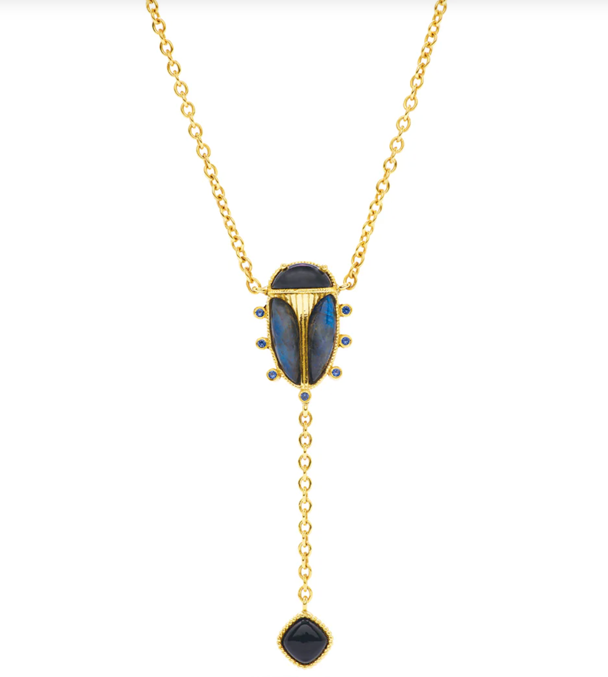 Scarab Lariat Necklace