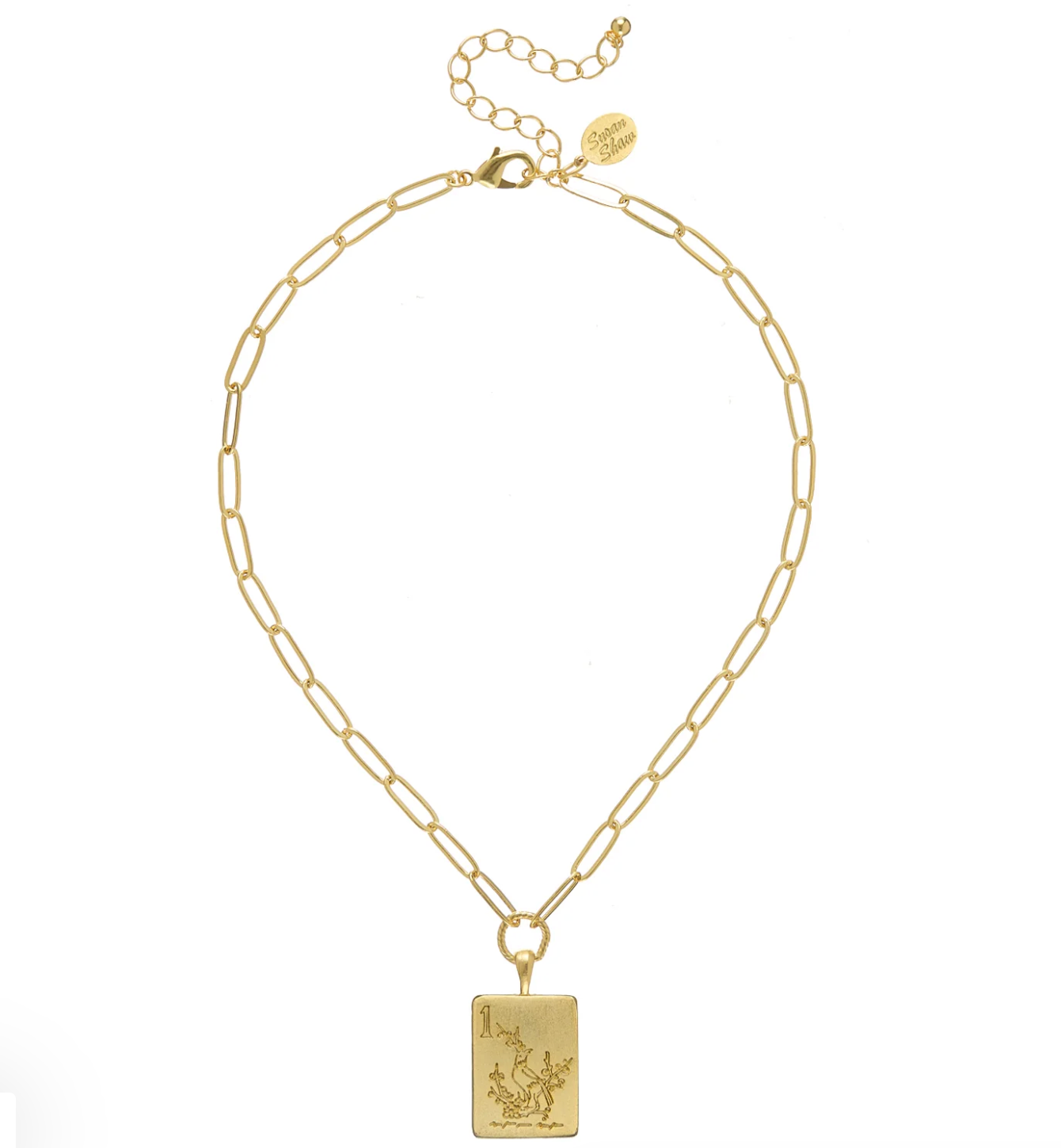 Bird Bam Mahjong Medium Paperclip Necklace