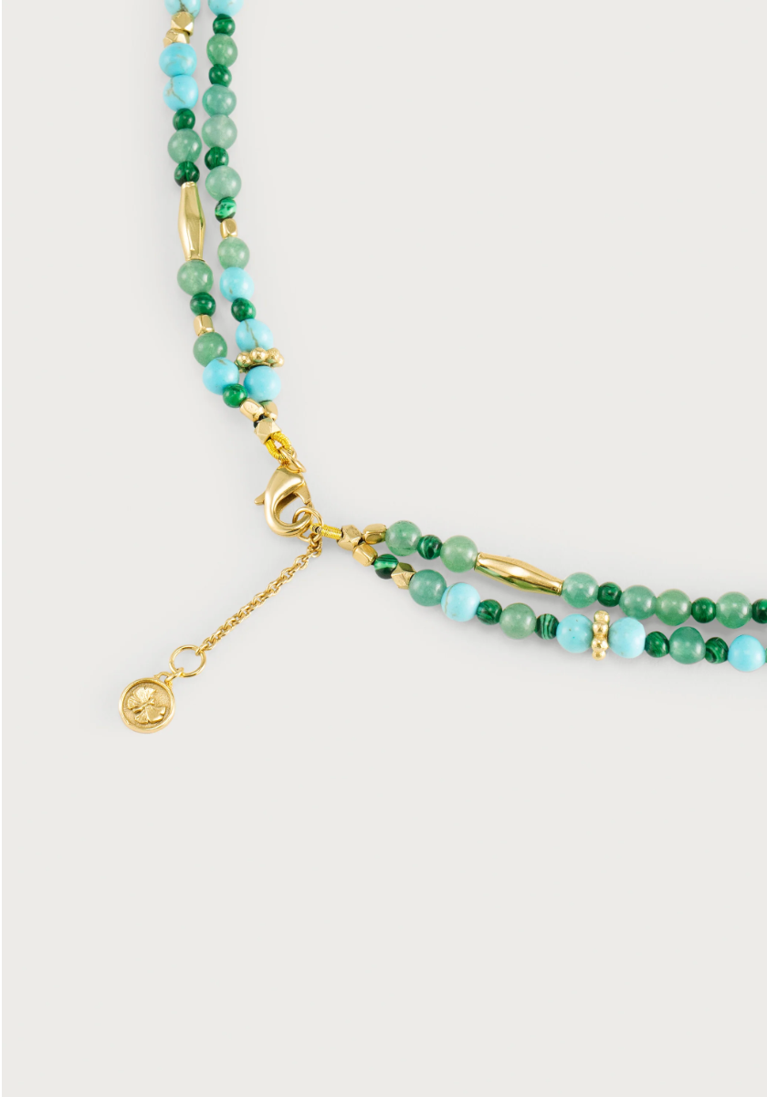 Milos Beaded Necklace, Turquoise