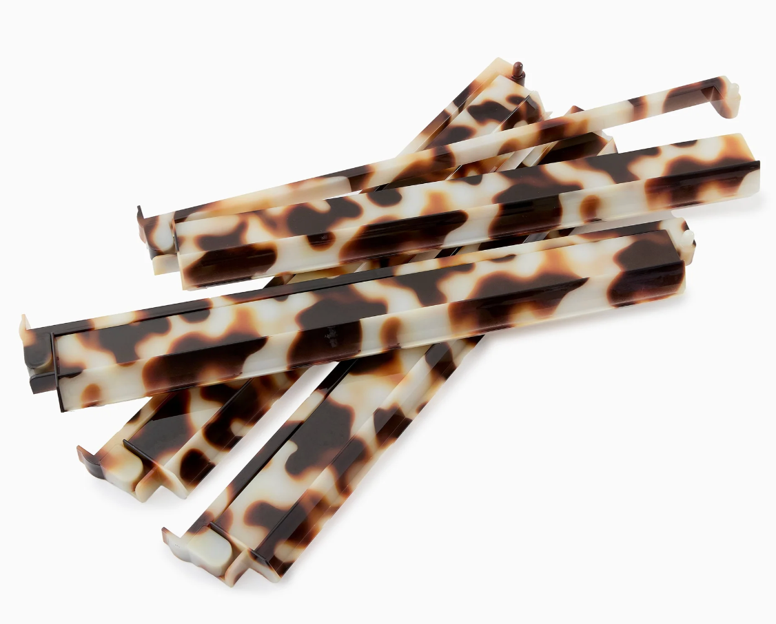 Blond Tortoise Acrylic Rack and Pusher Set