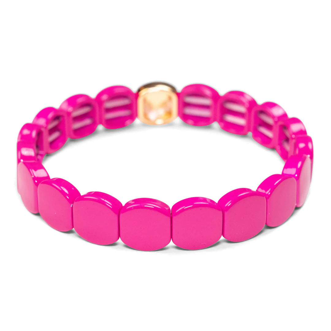 Sweet Tart Tile Bracelet Magenta