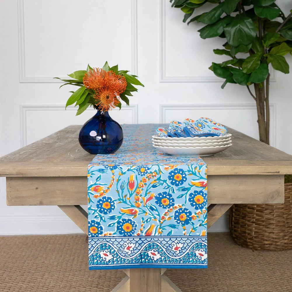 Iznik Blue Table Runner
